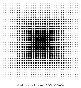 halftone abstract dot vector square illustration design element on white background
