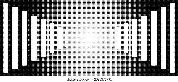 Halftone. Abstract dotted background. Texture of black dots. Monochrome gradient background. Vector illustration.