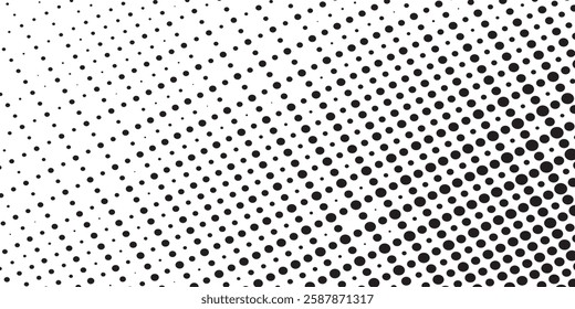 Halftone abstract dotted wave background. Twisted pattern, dot, circle. 