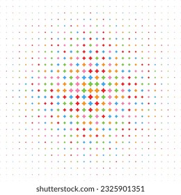 Halftone abstract geometric design, digital dynamic texture cover background, vector illustration .