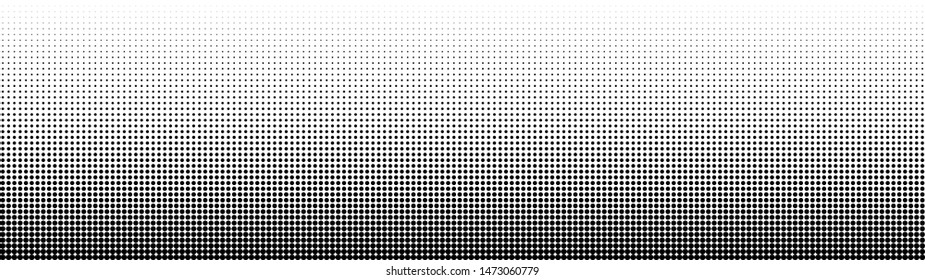 Medio tono. Fondo de degradado abstracto de puntos negros. Ilustración vectorial.