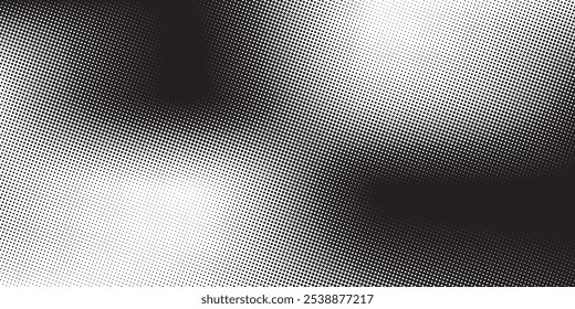Halftone abstract pattern dot background and texture with overlay grunge effect. Seamless retro comic halftone frame or polka dot pop art line.
