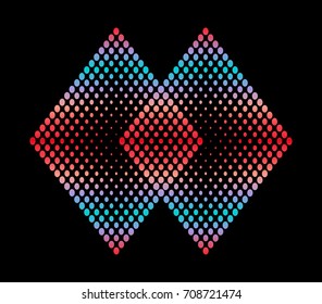 Halftone abstract pattern for printing on T-shirts, a template for business cards and invitations