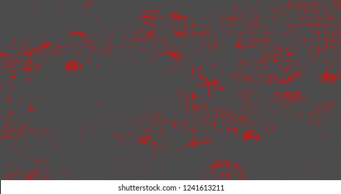 Halftone abstract red dots on grey background