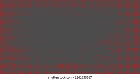 Halftone abstract red dots on grey background