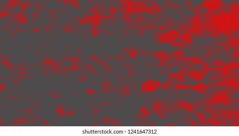 Halftone abstract red dots on grey background