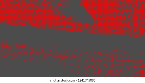 Halftone abstract red dots on grey background