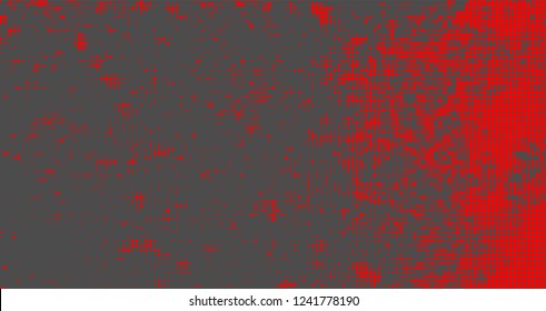 Halftone abstract red dots on grey background