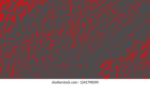 Halftone abstract red dots on grey background