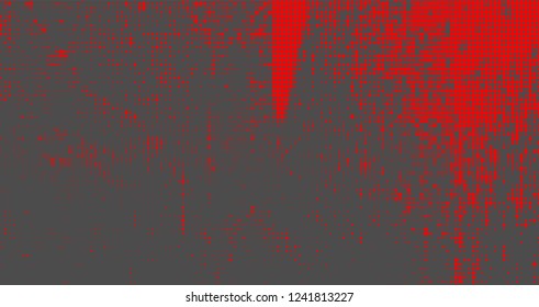 Halftone abstract red dots on grey background