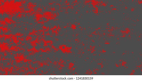 Halftone abstract red dots on grey background