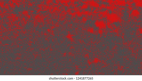 Halftone abstract red dots on grey background