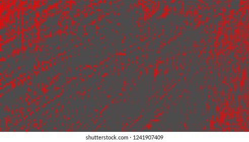 Halftone abstract red dots on grey background