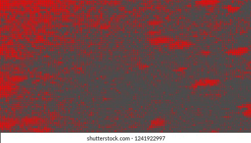 Halftone abstract red dots on grey background