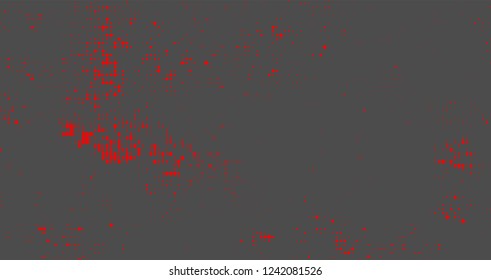 Halftone abstract red dots on grey background