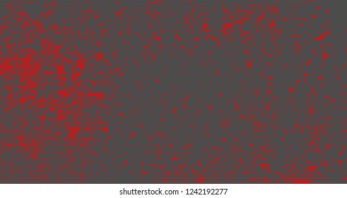 Halftone abstract red dots on grey background
