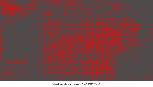 Halftone abstract red dots on grey background