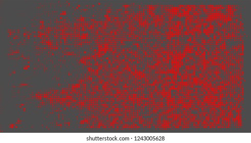 Halftone abstract red dots on grey background
