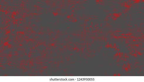 Halftone abstract red dots on grey background