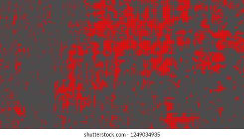 Halftone abstract red dots on grey background