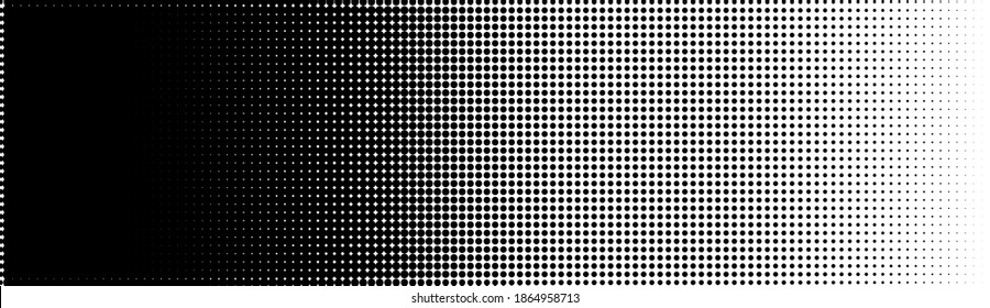 Halftone in abstract style. Geometric retro banner vector texture. Modern print. White and black background. Light effect.