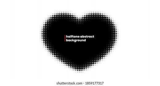 Halftone in abstract style with place for text. Geometric retro banner vector texture. Modern print. White and black background. Light effect.