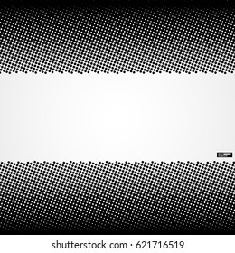 Vetor abstrato de meio-tom pontos pretos elemento de design isolado em um fundo branco. 