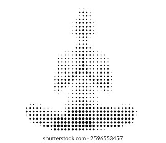 Halftone Abstract Vector Design in Black and White