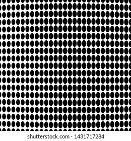 Halftone abstract waves of black dots on white background