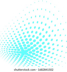 
Halftone abstract white background, blue vector dots. Design element.