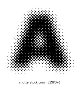 halftone alphabet (vector) - part of a full set