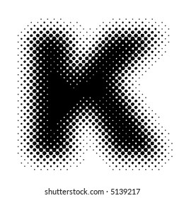 halftone alphabet (vector) - part of a full set