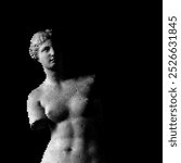 Halftone ancient sculpture. Stippling Venus