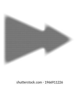 Halftone arrow icon and symbol