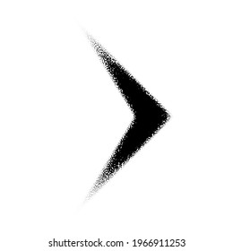 Halftone arrow icon and symbol