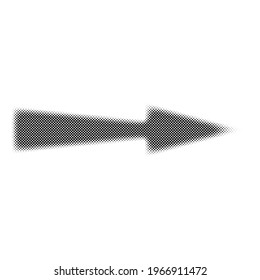 Halftone arrow icon and symbol