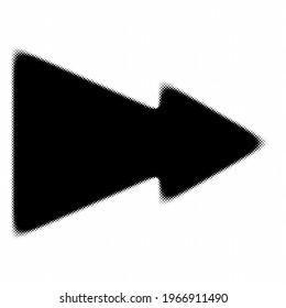 Halftone arrow icon and symbol