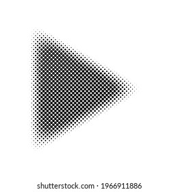 Halftone arrow icon and symbol