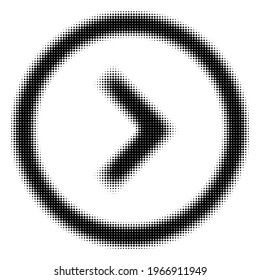 Halftone arrow icon and symbol