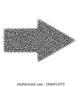 Halftone arrow icon and symbol