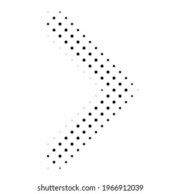 Halftone arrow icon and symbol