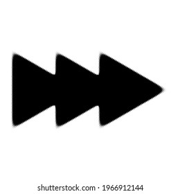 Halftone arrow icon and symbol