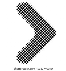 Halftone arrow icon and symbol