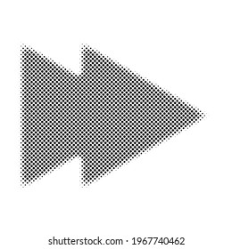 Halftone arrow icon and symbol