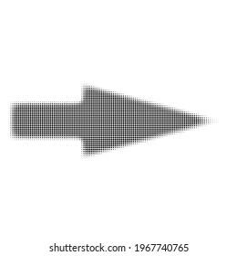 Halftone arrow icon and symbol