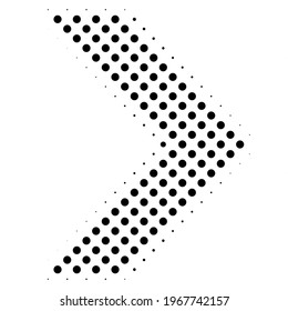 Symbol des Halftone-Pfeils und Symbol