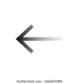 Halftone arrow icon. Vector eps10