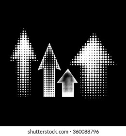halftone arrow. Vector