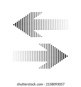 Halftone arrows left and right