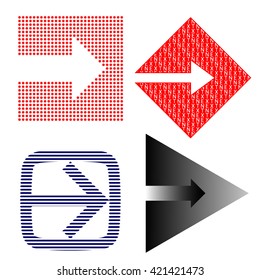 halftone arrows set